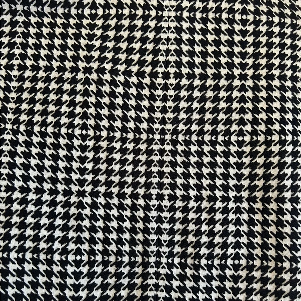 Akris Punto Belted Houndstooth Peplum Jacket Black White Zip-Up Luxury Size 10 - Picture 12 of 16